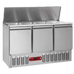 Gekoelde saladette met deksel 4x gn 1/1 - 150 mm + reserve 3 deuren gn 1/1, 380 lit | Diamond | SAL3