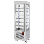 Panoramische vitrine, 5 roosters, geventileerd, 360 lt, rvs | Diamond | SNE/GB-A5-R2