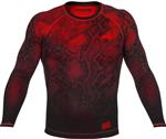 Venum FUSION Rash Guard Compressie L/S T-shirt Zwart Rood