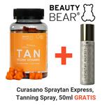 BEAUTY BEAR Tan Vitamines, 60 Gummies + Curasano Tanning Spray, 50ml Gratis