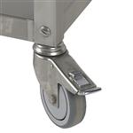 Kit van 4 wielen in r.v.s. &#248; 100 (2 met rem) | Diamond | RS10-X4