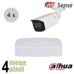 Dahua 4MP IP cameraset - WizSense - 4 bullet camera's - motorzoom -starlight - 60m - ips44dbm1