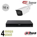 Dahua 4MP IP cameraset - WizSense - 16 bullet camera's - motorzoom - starlight - 60m - ips164dbm1