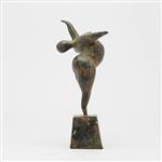sculptuur, NO RESERVE PRICE - Voluptuous Backbend Lady Statue made of Patinated Bronze - 31 cm - Bro