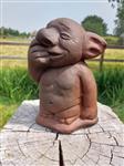 Beeld, garden statue of a troll mythical creature - 23 cm - cast stone