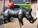 sculptuur, Rhinoceros : Neushoorn - 19 cm - Thick synthetic resin