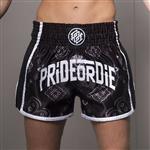 Pride or Die Muay Thai Shorts RISE Zwart Wit