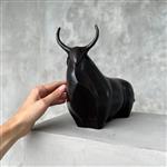 sculptuur, NO RESERVE PRICE - Abstract Bull Sculpture - 15 cm - Brons