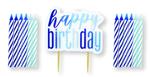 Happy Birthday Kaarsen Blauw 13st