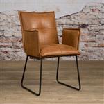 Eetkamerstoel Seda | Met armleuning cognac