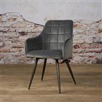 Eetkamerstoel Silva met armleuning | Grijs