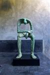 sculptuur, Modern Bronze Sculpture - Seated Bronze Sculpture - Seated Giant - Abstract Art - 45 cm -