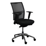 Rhea NEN1335 Bureaustoel Zwart Netweave Chroom