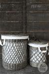 Wasmanden + Linnen Zak | Rattan Grey | Set van 2