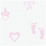 Zweigart stern aida Baby roze 110 cm
