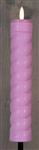 LEDFAKKEL Solar Anna's Collection LED kaars met timer Pink Swirl  21x4 cm - op 76 cm Stick H 97cm /s