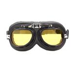 CRG zwart-chrome motorbril Glaskleur: Geel