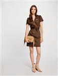 Zipped mini waisted dress 241-Risti khaki