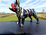 Beeld, French bulldog artistically finished (handmade) - 36 cm - polyresin