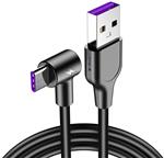 DrPhone D10 - 90° Haakse USB-C oplaadkabel - 5A Super charge - Kabel - 1 Meter