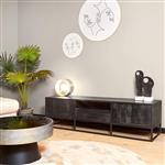 Tv meubel Denver Black 180 cm | Mangohout en metaal