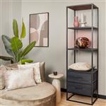 Boekenkast Denver Black | 2 lades