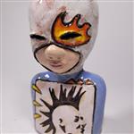 Iwo Rynkiewicz (XX-XXI) - sculptuur, Punk Kid - 29 cm - Klei - 2023