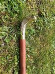 Wandelstok - cobra - messing legering hout
