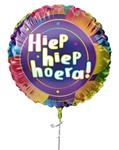 Hiep Hiep Hoera Helium Ballon Gekleurd Leeg 45cm