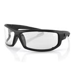 Bobster AXL glans zwarte motorbril - helder