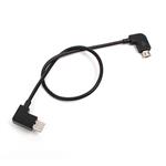 USB-C naar micro USB data kabel haaks 30 cm
