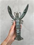 sculptuur, NO RESERVE PRICE - Bronze Patinated Lobster Sculpture - 11 cm - Brons