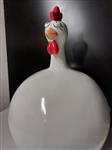 Beeld, funny big white  balloon chicken - 60 cm - polyresin