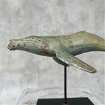 sculptuur, NO RESERVE PRICE - Blue Whale Sculpture - 18 cm - Brons