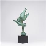 sculptuur, NO RESERVE PRICE - Fat Lady Sculpture - 46 cm - Brons