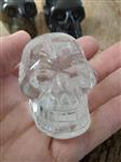 Eersteklas geslepen schedels/skulls van bergkristal, labradoriet en obsidiaan - Hoogte: 3.5 cm - Bre