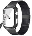 DrPhone APX1 - Siliconen Polsband - 44mm Metalen armband + TPU Hoesje - Geschikt voor Apple Watch - 