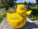 Beeld, large yellow bath duck or garden statue - 43 cm - polyresin