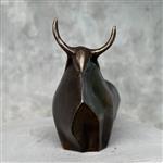 sculptuur, NO RESERVE PRICE - Stunning Abstract Buffalo - 15 cm - Brons