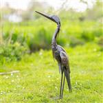 sculptuur, metalen reiger - 700 mm - metaal