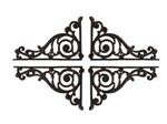 Decoratief ornament (4) - 4 gietijzeren plankendragers in klassieke stijl - Europa