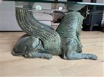 Salontafel - Seated Sphinx Egyptian Revival - Brons