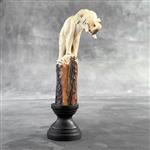 Snijwerk, NO RESERVE PRICE - A Mammoth carving from  Deer Antler on a stand - 15 cm - Hout, Hertenge