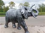 Beeld, large statue of elephant in excellent finish - 52 cm - polyresin