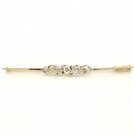 Broche - 18 karaat Geel goud Diamant  (Natuurlijk)
