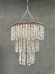NO RESERVE PRICE - SL08 - Stunning Large Handmade Shell Chandelier / Hanging lamp - Kroonluchter - S