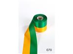 Nationaal vlag Lint Groen/Geel oa den Haag 100 MM breed, per ROL 25m LINT VLAG  Zijde Superkwaliteit