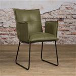 Eetkamerstoel  Seda | Met armleuning groen