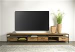 Tv meubel Livorno 300 cm | Gerecycled teak & metaal