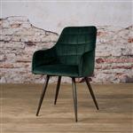 Velvet Eetkamerstoel Silva | Groen